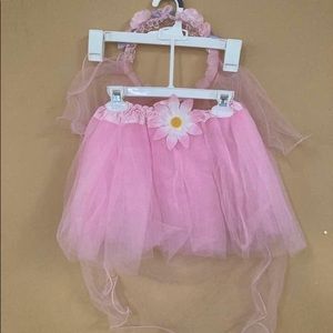 NWOT Pink Girls TuTu With Flower And Rhinestones Hedville